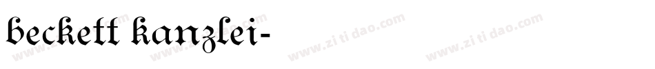 beckett kanzlei字体转换